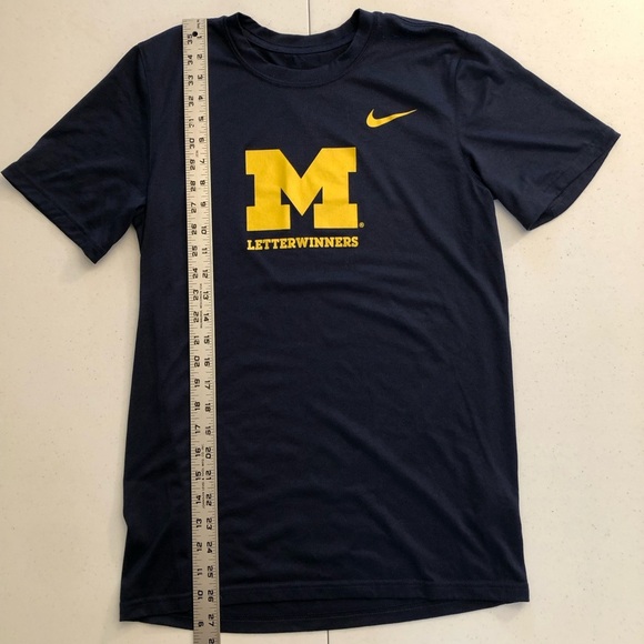 Nike Michigan Wolverines Dri-Fit Navy Blue Letterwinners T-Shirt Size S - Picture 3 of 5